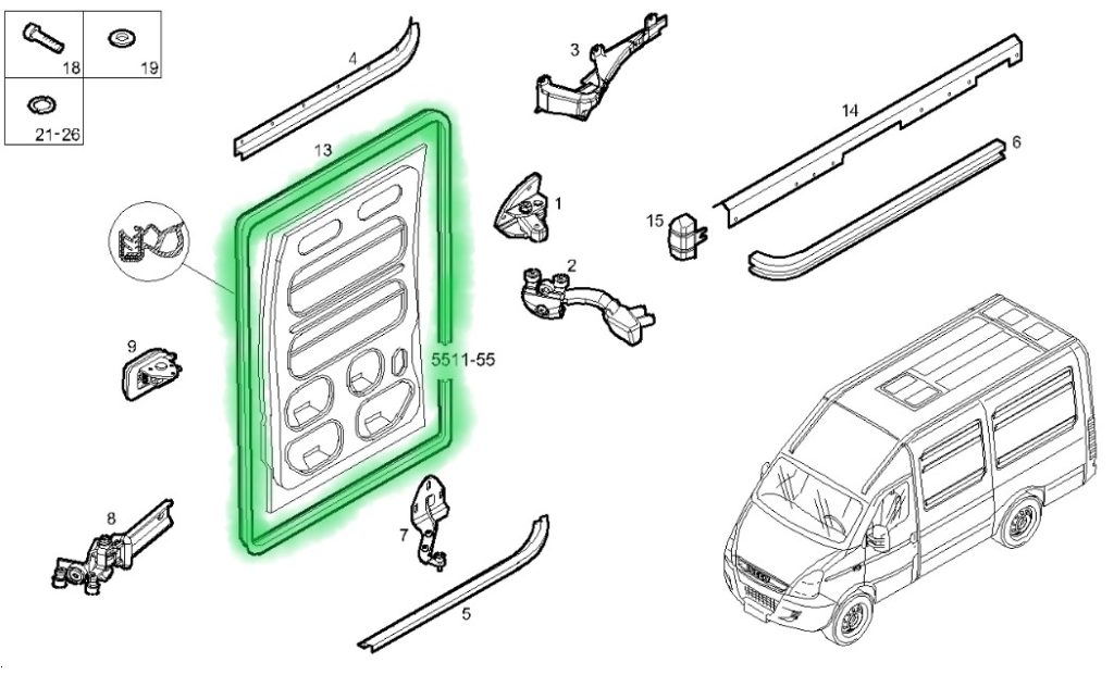 Uszczelka Drzwi Bocznych Iveco