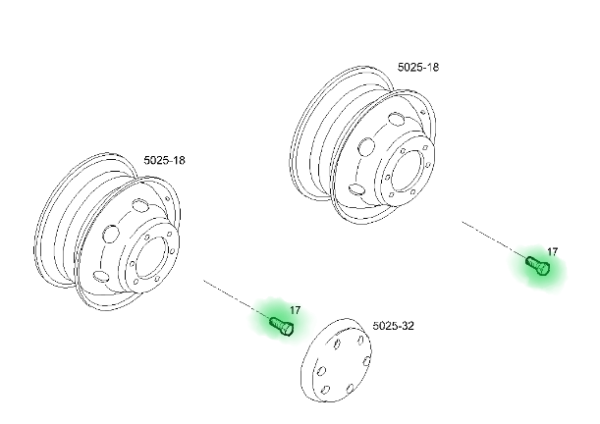 5802812716 ŚRUBA KOŁA IVECO DAILY 35S