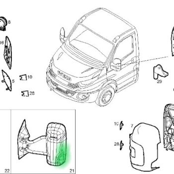 5802735244 KIERUNKOWSKAZ W LUSTERKU LEWY IVECO DAILY 22-